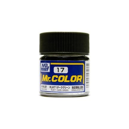 GSI Creos MR. Hobby Mr Color C17 RLM71 Dark Green 10mL Semi-Gloss Paint Bucket
