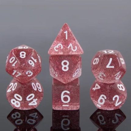 Galactic Dice Acrylic HD Dice Sets - Pink Set of 7 Dice