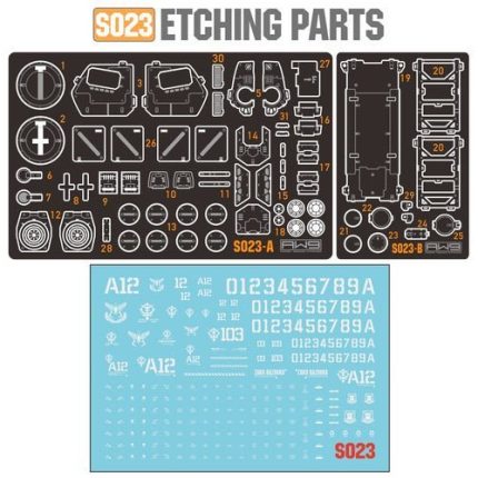 Madworks AW9 S23 Photo-Etching Detail Parts for HGUC MS-06S ZAKU II